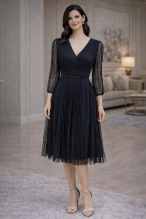 36 BEDEN SİYAH TÜL ELBİSE